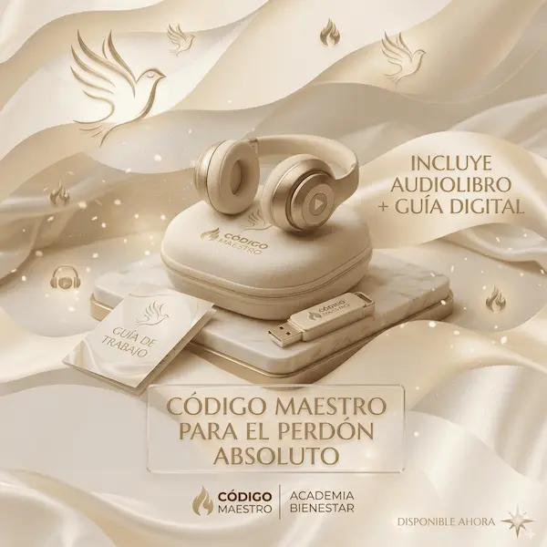 Paquete premium de audiolibros de Código Maestro para profundizar en el proceso del perdón absoluto y la paz mental.